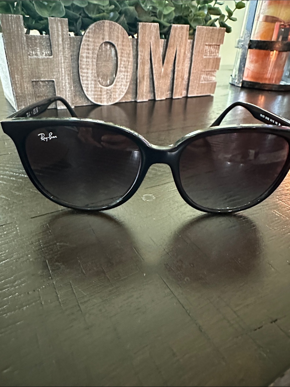 Ray-Ban Women's Black Sunglasses with Dark Lenses